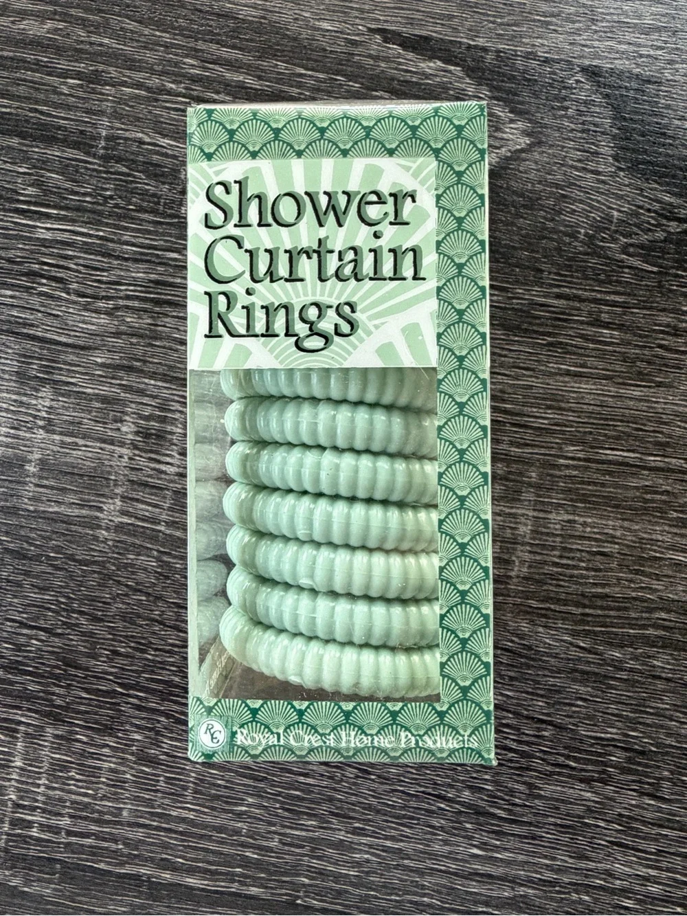 Royal Crest Home Shower Curtain Rings- Sage- NWT